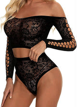 Load image into Gallery viewer, Date Night Lingerie 2 Piece Set Black