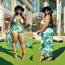 Load image into Gallery viewer, Tropical 2 Piece Maxi Skirt Shorts Set