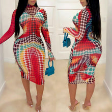 Load image into Gallery viewer, Sasha Multi Color Knee Length Dress