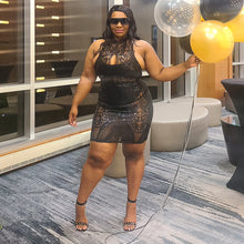 Load image into Gallery viewer, Come Pick Me Up Babe Sequin Dress - Black