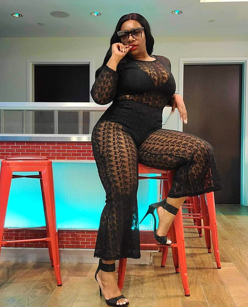 Black Sheer Pants Set | Outfit Of The Day