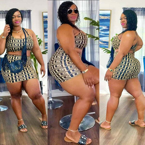 Plus Size Skirt Set Outfit Tryon #OOTD