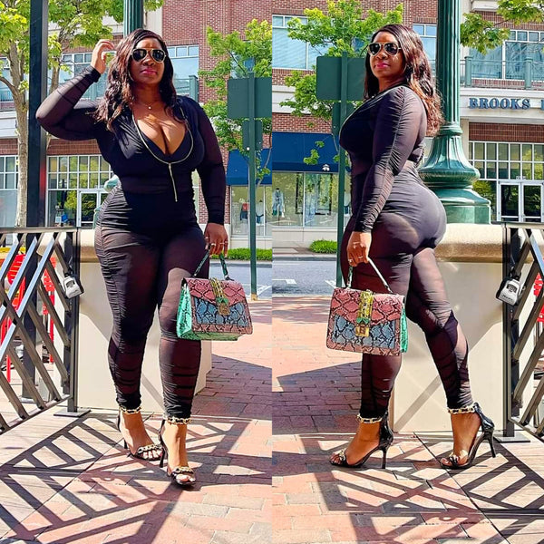 Outfit Of The Day | Sheer Black Jumpsuit | Plus Size Curvy Fashion