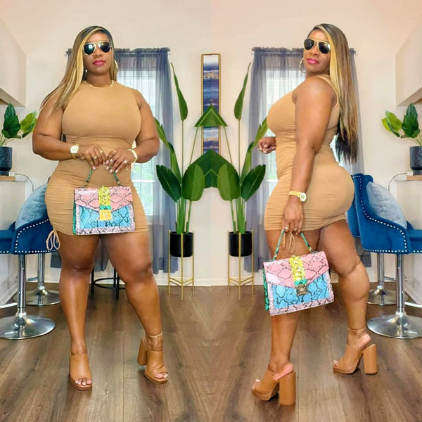 Brown Mini Dress Tryon Plus Size Curvy Outfit Of The Day