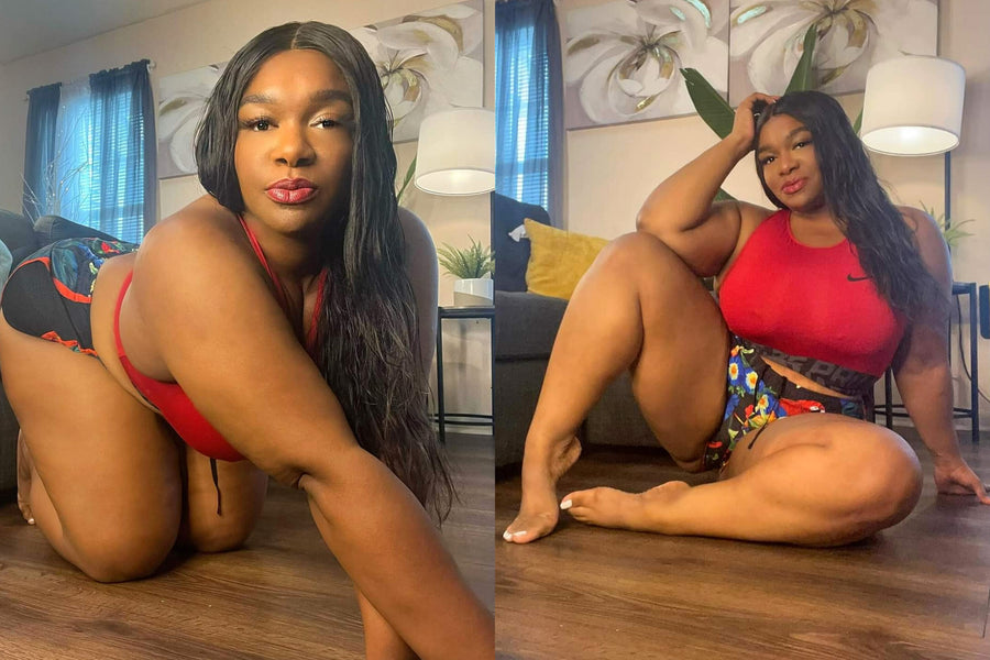 Nike Red and Black Fitness Workout Sportswear Plus Size Outfit Of The Day