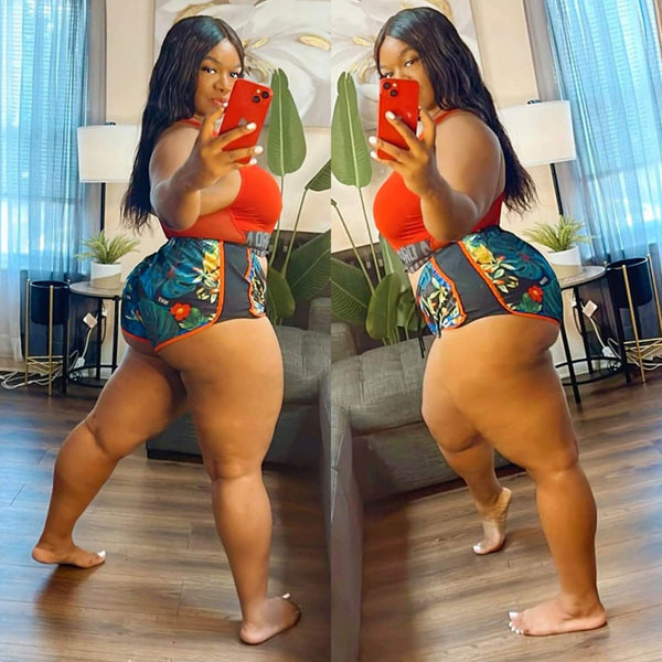 Nike Pro Red and Black Fitness Workout Sportswear Plus Size Outfit Of The Day
