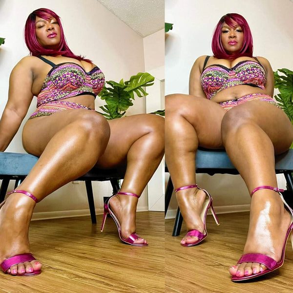 Pink Stilettos Ankle Strapped High Heels Tryon #CuteFeet #SexyFeet #SexyLegs #ThickLegs #PlusSize #Curvy