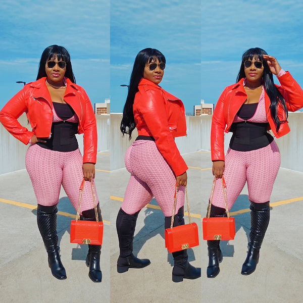 Pink Red Black Outfit Of The Day Tryon #PlusSize #Curvy