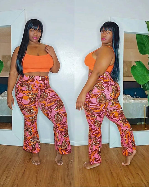 Multi Color Flare Leggings Tryon Plus Size Curvy Outfit Of The Day