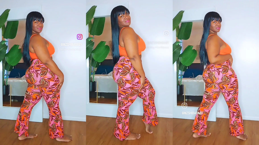 Multi Color Flare Leggings Tryon Video Plus Size Curvy Outfit Of The Day