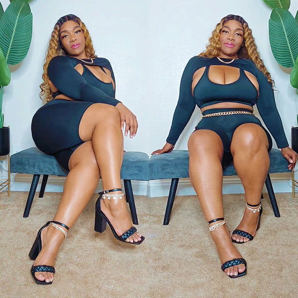 Black 3 Piece Outfit Of The Day Tryon #CurvyFashion #PlusSizeFashion