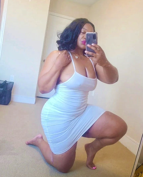 WHITE DRESS HARD NIPPLES