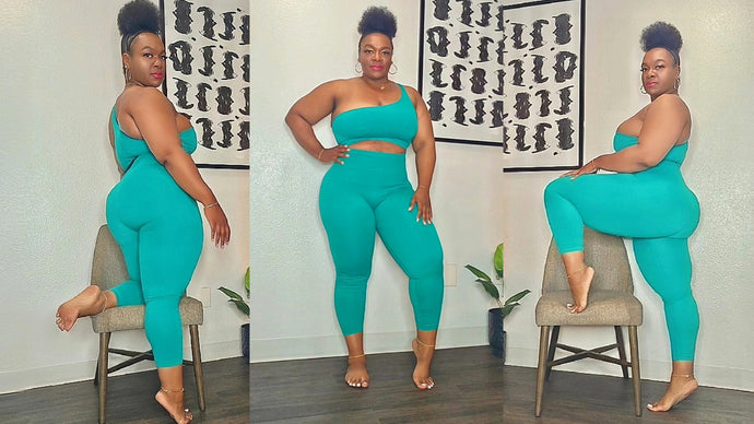 Green 2 Piece Pants Set Curvy Plus Size Summer Outfit #Tryon #curvygirl #Curvywomen