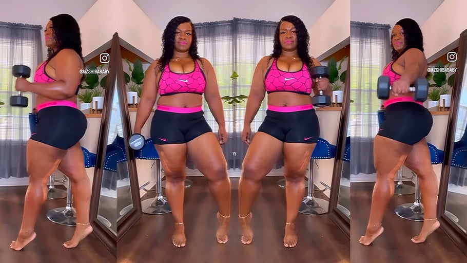 How I Stay Fit! Weightlifting #HomeWorkout #ThickFit #PlusSize #Curvy #Sportswear