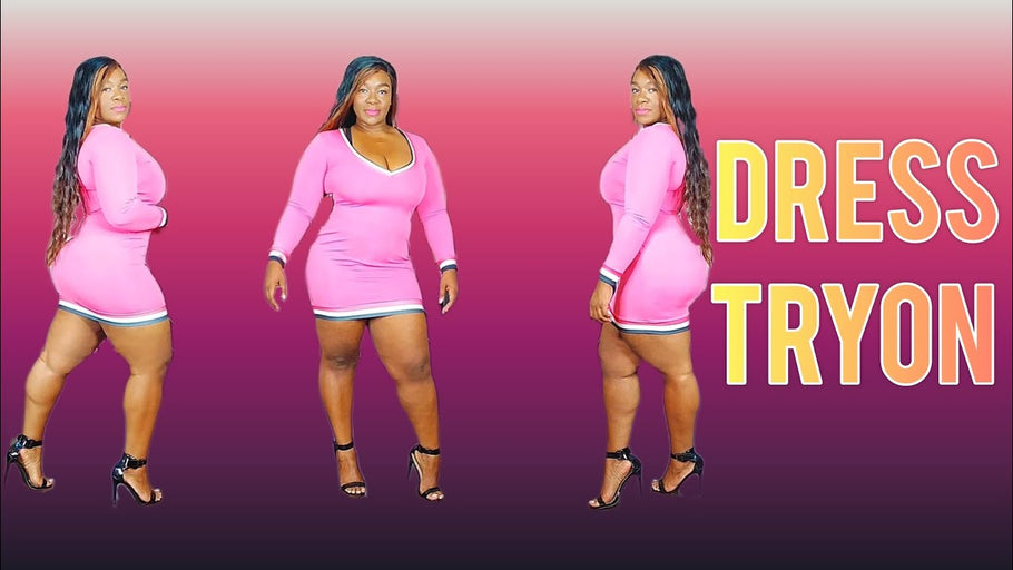 Outfit Tryon Pink Mini Dress #ootd #PlusSize #Curvy #women