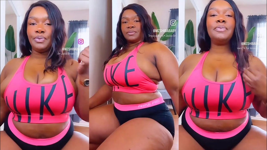 Nike Pink Workout Fitness Sportswear Plus Size Curvy Outfit Of The Day