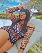 Load image into Gallery viewer, Black Fishnet Dress