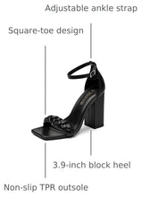 Load image into Gallery viewer, DREAM PAIRS Women's Heels For Women Braided Open Toe Ankle Strap High Block Chunky Heel Sandals Party Wedding Dress Pumps Shoes