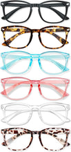 Load image into Gallery viewer, Blue Light Glasses for Woman Men, 99% Blocking Square Frame 5 Pairs | Anti Eyestrain &amp; UV Glare Protection, Computer Blue Light Blocking Glasses for Gaming TV Phone Screen