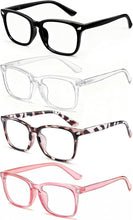 Load image into Gallery viewer, Blue Light Glasses for Woman Men, 99% Blocking Square Frame 5 Pairs | Anti Eyestrain &amp; UV Glare Protection, Computer Blue Light Blocking Glasses for Gaming TV Phone Screen