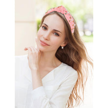 Load image into Gallery viewer, Brown Headband for Women Pearl Knotted Headband Sparkly Rhinestone Pearls Top Knotted Headbands Fashion Accessories Cute Hair Bands for Women Girls