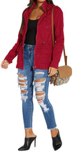 Load image into Gallery viewer, VisiChenup Casual Jacket for Women Fall Long Sleeves Utility Trendy Coat with Zipper Pocket