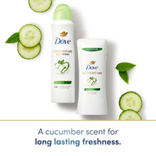 Load image into Gallery viewer, Dove Advanced Care Antiperspirant Deodorant Spray Apple &amp; White Tea Antiperspirant deodorant to help skin barrier repair by boosting skin's ceramide levels 72-hour odor and sweat protection 3.8 oz
