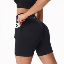 Load image into Gallery viewer, Evercute Women's Gym Shorts 3/4 Pack Seamless Scrunch Butt Lifting Workout Shorts 5" Tummy Control Ruched Booty Yoga Short