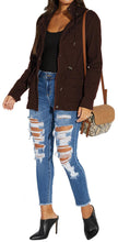 Load image into Gallery viewer, VisiChenup Casual Jacket for Women Fall Long Sleeves Utility Trendy Coat with Zipper Pocket