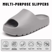 Load image into Gallery viewer, Jaeynow Cloud Slides for Women,Unisex EVA Soft Recovery Slides,Thick Sole Open Toe Mens Pillow Slides Shower Shoes Outdoor&amp;Indoor House Slippers