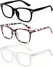 Load image into Gallery viewer, Blue Light Glasses for Woman Men, 99% Blocking Square Frame 5 Pairs | Anti Eyestrain &amp; UV Glare Protection, Computer Blue Light Blocking Glasses for Gaming TV Phone Screen