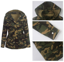 Load image into Gallery viewer, VisiChenup Casual Jacket for Women Fall Long Sleeves Utility Trendy Coat with Zipper Pocket