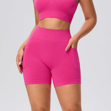 Load image into Gallery viewer, Evercute Women's Gym Shorts 3/4 Pack Seamless Scrunch Butt Lifting Workout Shorts 5" Tummy Control Ruched Booty Yoga Short