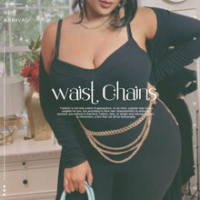Load image into Gallery viewer, BODIY Rhinestone Waist Chains Gold Chain Belt Sparkly Crystal Belly Chains Chunky Body Chain Jewelry for Women