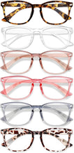 Load image into Gallery viewer, Blue Light Glasses for Woman Men, 99% Blocking Square Frame 5 Pairs | Anti Eyestrain &amp; UV Glare Protection, Computer Blue Light Blocking Glasses for Gaming TV Phone Screen