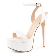 Load image into Gallery viewer, MERUMOTE Women's Platform Heels Sky High Heel Sandals Party Bridal Evening Shoes