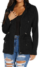 Load image into Gallery viewer, VisiChenup Casual Jacket for Women Fall Long Sleeves Utility Trendy Coat with Zipper Pocket