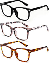 Load image into Gallery viewer, Blue Light Glasses for Woman Men, 99% Blocking Square Frame 5 Pairs | Anti Eyestrain &amp; UV Glare Protection, Computer Blue Light Blocking Glasses for Gaming TV Phone Screen