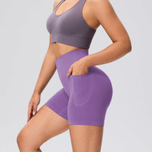 Load image into Gallery viewer, Evercute Women's Gym Shorts 3/4 Pack Seamless Scrunch Butt Lifting Workout Shorts 5" Tummy Control Ruched Booty Yoga Short