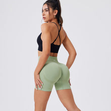 Load image into Gallery viewer, Evercute Women's Gym Shorts 3/4 Pack Seamless Scrunch Butt Lifting Workout Shorts 5" Tummy Control Ruched Booty Yoga Short