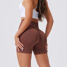 Load image into Gallery viewer, Evercute Women's Gym Shorts 3/4 Pack Seamless Scrunch Butt Lifting Workout Shorts 5" Tummy Control Ruched Booty Yoga Short