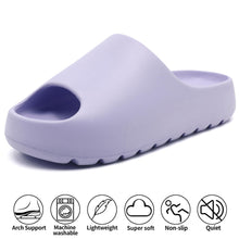 Load image into Gallery viewer, Jaeynow Cloud Slides for Women,Unisex EVA Soft Recovery Slides,Thick Sole Open Toe Mens Pillow Slides Shower Shoes Outdoor&amp;Indoor House Slippers