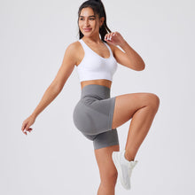 Load image into Gallery viewer, Evercute Women's Gym Shorts 3/4 Pack Seamless Scrunch Butt Lifting Workout Shorts 5" Tummy Control Ruched Booty Yoga Short