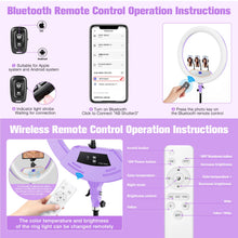 Load image into Gallery viewer, 22'' Ring Light with 75'' Tripod Stand, LED Display/2 USB Ports/6500K Dimmable Ring Light for ipad Phone Holder for Tattoo Lash Live Makeup Video Recording TikTok Barber Stylist Photography