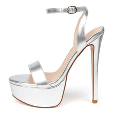 Load image into Gallery viewer, MERUMOTE Women's Platform Heels Sky High Heel Sandals Party Bridal Evening Shoes