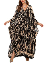 Load image into Gallery viewer, NFVNKJ Boho Kaftan Plus Size Dress for Women, Batwing Sleeve Beach Cover Up, Casual Loose-Fit Loungewear and Swimsuit Dress