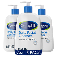 Load image into Gallery viewer, Cetaphil Daily Facial Cleanser Sensitive &amp; Oily Skin, 20 oz | Gentle foaming face wash, soap-free, hypoallergenic, combination to oily skin, dermatologist recommended, daily skincare
