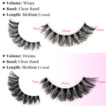 Load image into Gallery viewer, APCYUST Lashes Wispy False Eyelashes Strips 4 Styles Cat Eye Strip Lash Natural Looking Fake Mink Eyelash Pack Short Fluffy Full Faux Lashes that Look Like Extensions Clear Band Pestañas Postizas