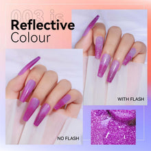Load image into Gallery viewer, MIZHSE Pearl Gel Nail Polish Set, 6 Colors Iridescent Shimmer Aurora Blue Pearl White Purple Mermaid Gel Nail Polish Soak Off U V LED Shell Thread Effect,for Nail Salon Home Manicure