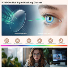 Load image into Gallery viewer, Blue Light Glasses for Woman Men, 99% Blocking Square Frame 5 Pairs | Anti Eyestrain &amp; UV Glare Protection, Computer Blue Light Blocking Glasses for Gaming TV Phone Screen